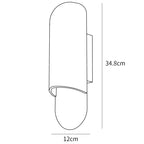 Dimension drawing of the hl wall sconce, in outline against white.