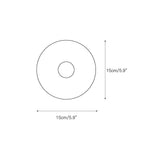 Dimension drawing of the Clérachic sconce in its small size, marked 15 cm / 5.9 in across and 15 cm / 5.9 in high.