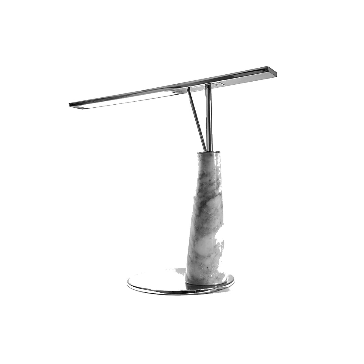 Dimension drawing of the jasper table lamp, in outline against white.