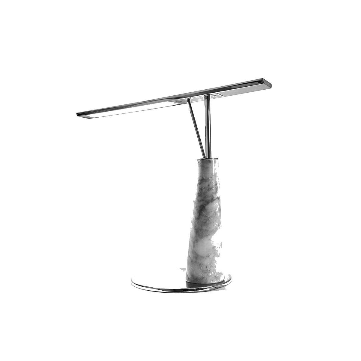 Dimension drawing of the jasper table lamp, in outline against white.