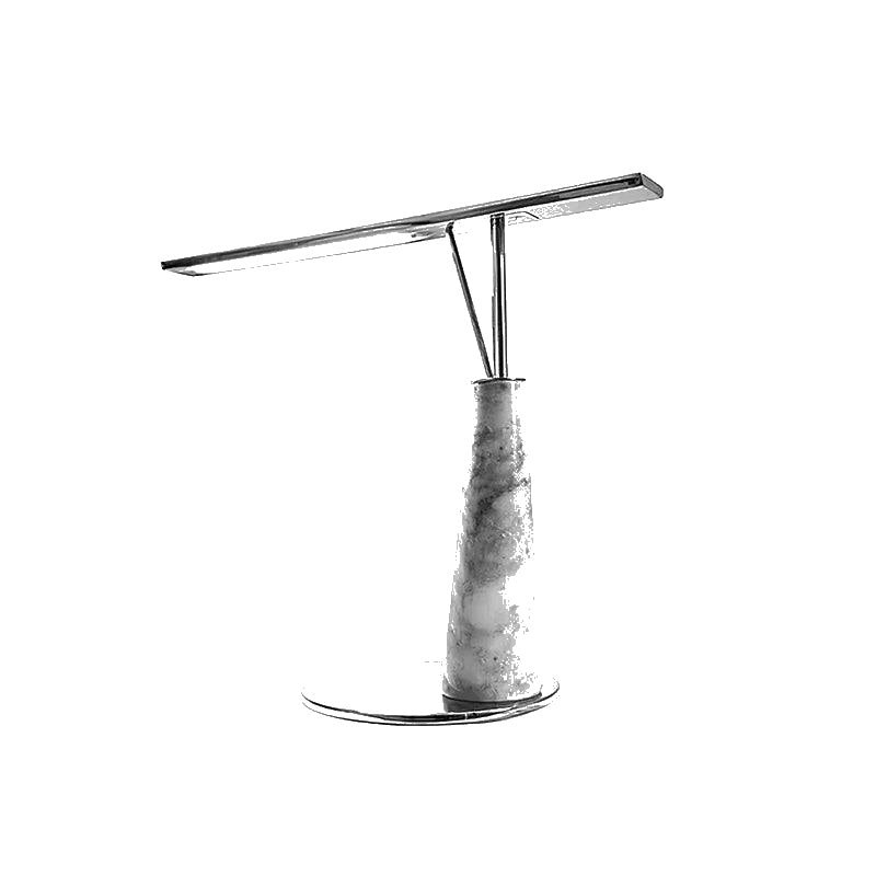 Dimension drawing of the jasper table lamp, in outline against white.