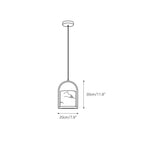 Dimension drawing for the Clérachic Jewel Pendant Light, 20 cm (7.9″) wide and 30 cm (11.8″) high.