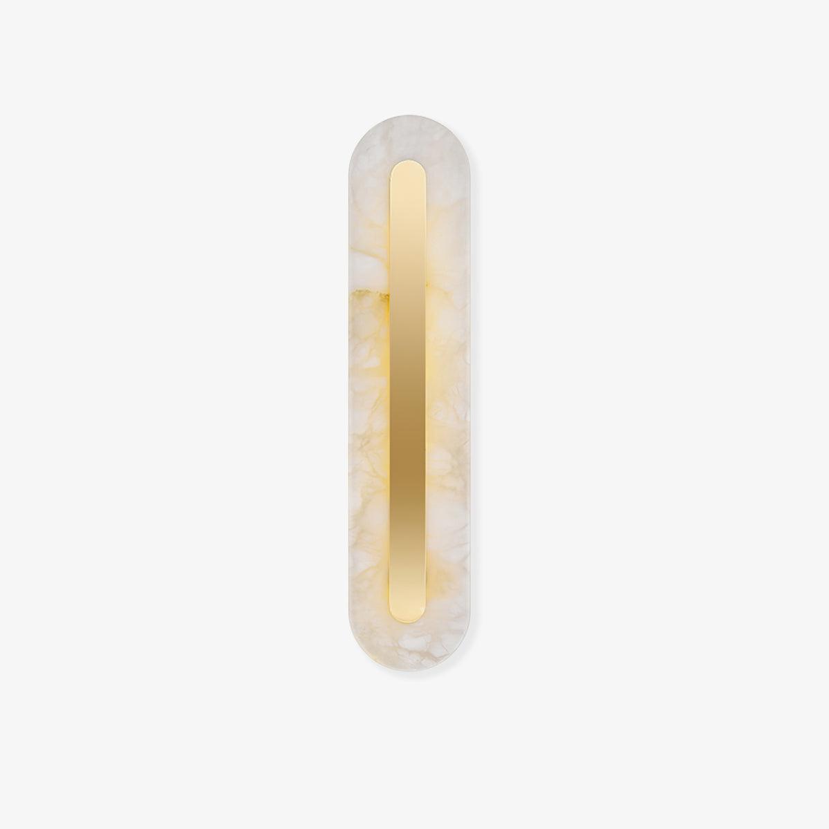 Clérachic Kristy wall lamp on white, showing the full oval profile and brass inset.