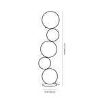 Clérachic floor lamp dimension drawing, 30 × 115 cm - Warm White (3000K), every measurement marked in centimetres and inches.
