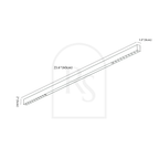 Clérachic ceiling light dimension drawing, 60 cm, 24 W, every measurement marked in centimetres and inches.