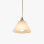 The Clérachic cone shown a touch closer, its stone shade glowing amber around the small opal bulb beneath.