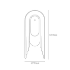 Clérachic wall light dimension drawing, every measurement marked in centimetres and inches.