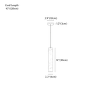Clérachic pendant light dimension drawing, 30 cm, every measurement marked in centimetres and inches.