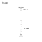Clérachic pendant light dimension drawing, 80 cm, every measurement marked in centimetres and inches.