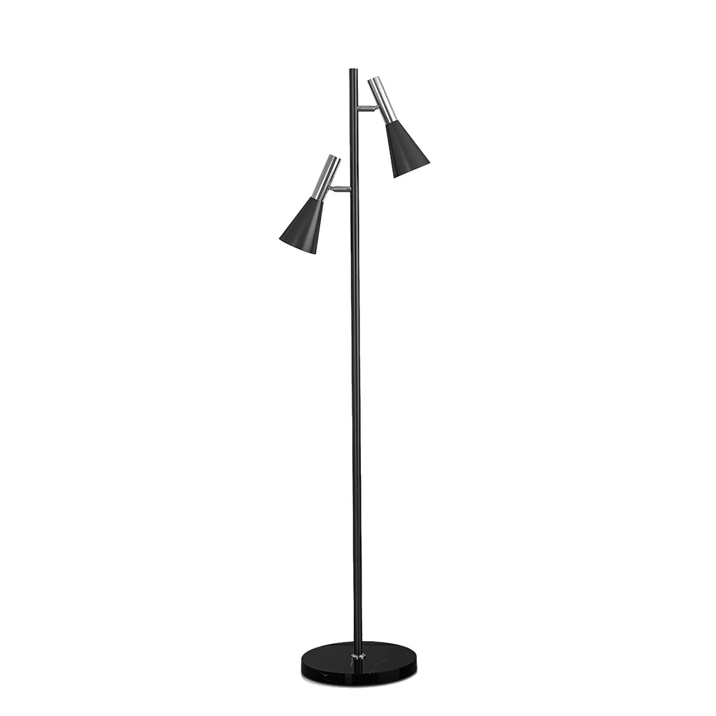 Dimension drawing of the lron mouth floor lamp, in outline against white.
