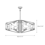 Clérachic eight-light dimension drawing showing an 80 cm / 31.5 in span and 35 cm / 13.8 in overall height.