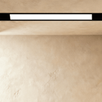Clérachic recessed light bar close up, the lit panel inset within the channel rather than filling its width.