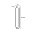 Clérachic wall light dimension drawing, 3, every measurement marked in centimetres and inches.