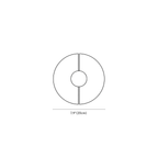 Clérachic wall sconce dimension drawing, 1 of 2, every measurement marked in centimetres and inches.