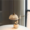 Clérachic pendant light for a dining table, studio view of the shade and fitting.