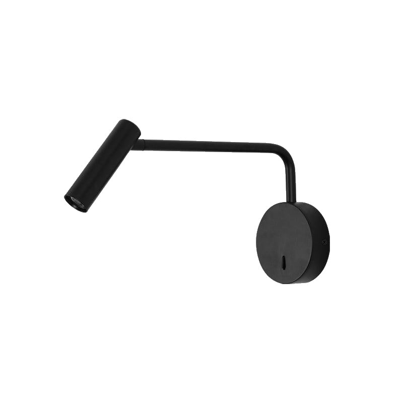 Dimension drawing of the minimalist disc led wall sconce, in outline against white.