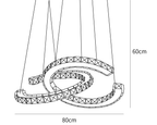 Dimension drawing of this Clérachic pendant, with its width of 80 cm and height of 60 cm marked.