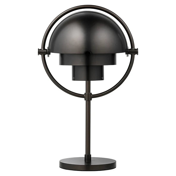 Clérachic rechargeable table lamp in dark bronze, shade and frame matched in the same deep finish.