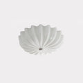 Clérachic Murano-Style Scalloped Glass Flush Ceiling Light in smooth white glass, unlit against a pale studio wall.