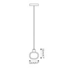 Dimension drawing of this Clérachic pendant, with its height and width both marked at 12 cm.