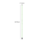 Clérachic floor lamp dimension drawing, 91 cm, every measurement marked in centimetres and inches.
