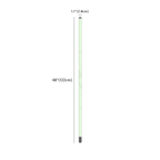 Clérachic floor lamp dimension drawing, 122 cm, every measurement marked in centimetres and inches.