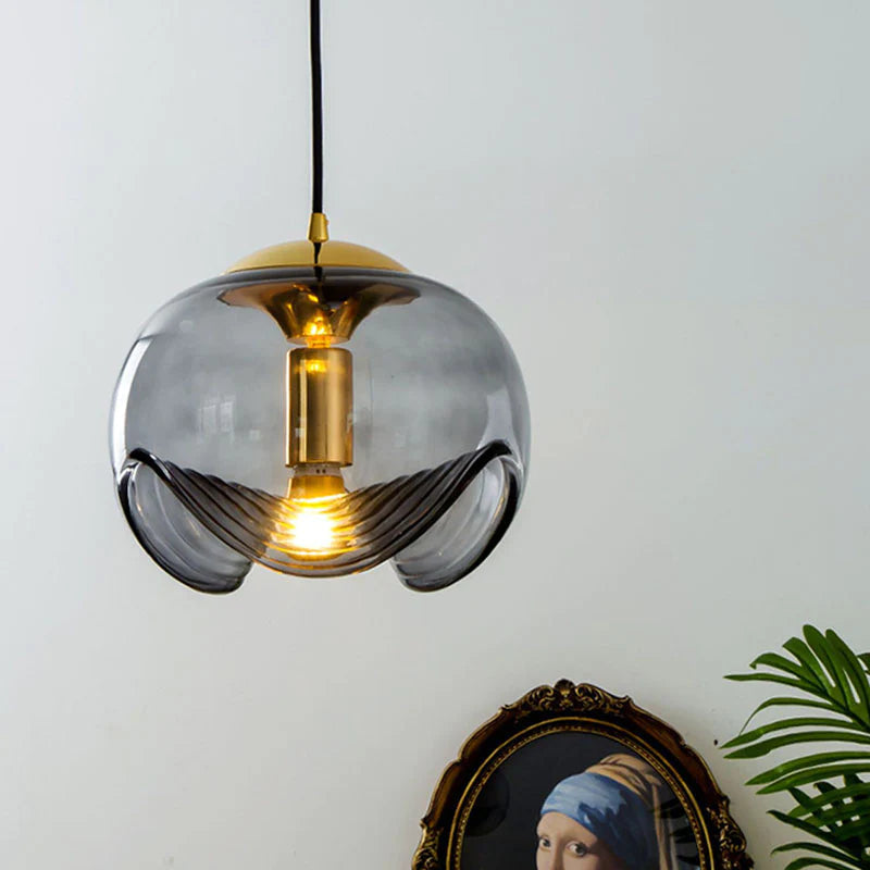 Clérachic Nested Glass Pendant Light for Bedside — gallery 03, ContemporaryScandinavianOvalColumnIronGlass1 Lig.
