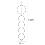 Dimension drawing of this Clérachic wall light, with its 53 cm height and 8 cm width marked.