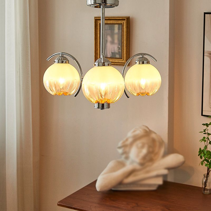 Clérachic chandelier for a dining room, studio view of the shade and fitting.