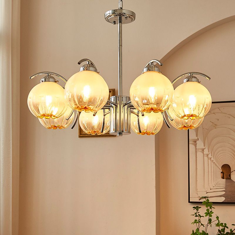 Clérachic chandelier in a room setting over a dining room.