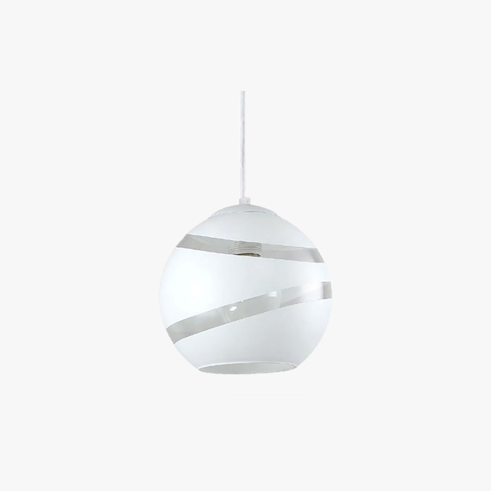 White Clérachic glass globe pendant light on its slim adjustable cord, shown against a plain white background.