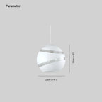 Dimension drawing for the Clérachic glass globe pendant, 25 cm (≈10″) wide and 25 cm (≈10″) tall.