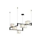 The Clérachic Ostruvye shown whole on white, three suspension cables running up to a compact ceiling canopy.