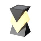 Clérachic solar outdoor pillar light on a white background, its integrated solar panel visible on the flat top face.