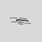 Clérachic 40 cm black bar wall light dimension diagram showing length, depth, height and the 18 cm bracket plate.