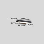 Clérachic 60 cm black bar wall light dimension diagram showing length, depth, height and the 22 cm bracket plate.