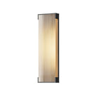 Largest Clérachic ribbed wall light, tall and narrow with black end caps, shown on a plain white background.