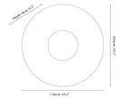 Dimension drawing of the ovalo ceramic sconce, in outline against white.