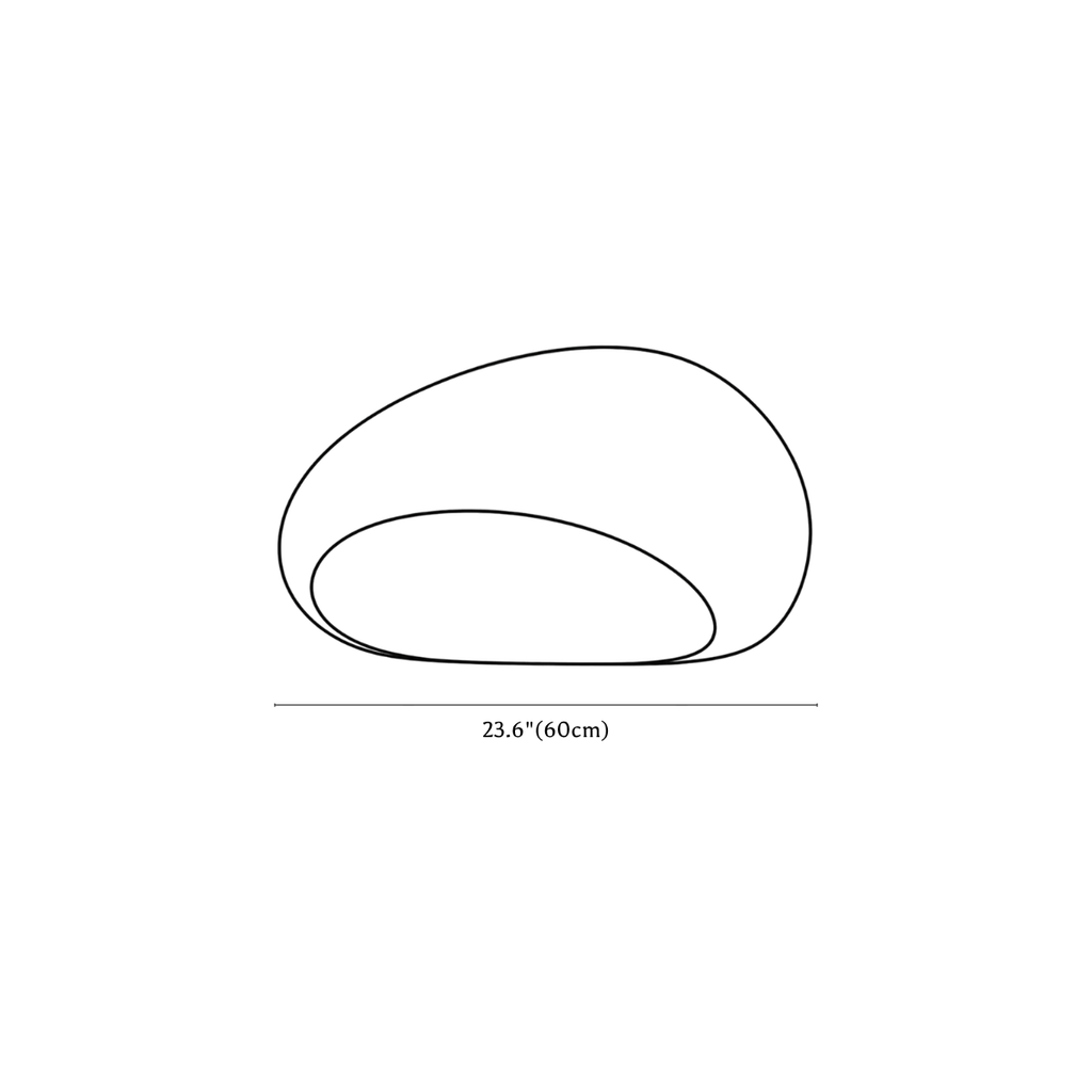 Clérachic ceiling light dimension drawing, 4 of 6, every measurement marked in centimetres and inches.