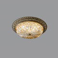 Small view of this Clérachic flush-mount light, lit, on a plain mid-grey backdrop with a wide margin around it.
