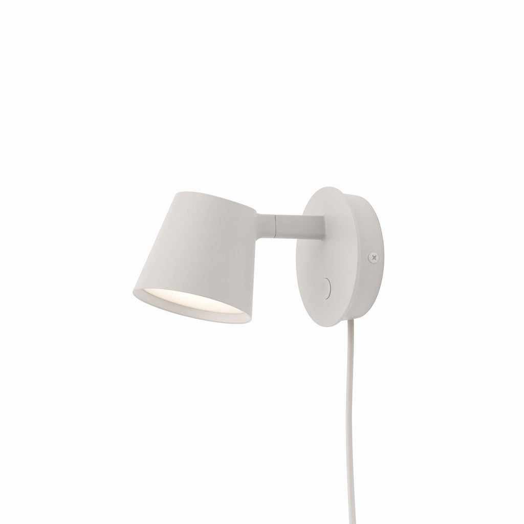 White Clérachic wall light with a matching white cord, shown on a plain white background.