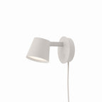 White Clérachic wall light with a matching white cord, shown on a plain white background.