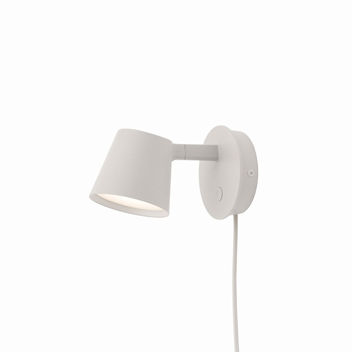 White Clérachic wall light with a matching white cord, shown on a plain white background.