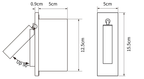 Clérachic wall light dimension drawing, 1 of 2, every measurement marked in centimetres.