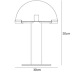 Clérachic table lamp dimension drawing, every measurement marked in centimetres.