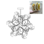 Line drawing of this Clérachic agate chandelier, with a small photo of stacked amber agate slices at the top right.