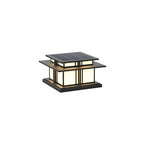 The Clérachic Ray pillar light from above, solar panel visible on the upper roof plate.