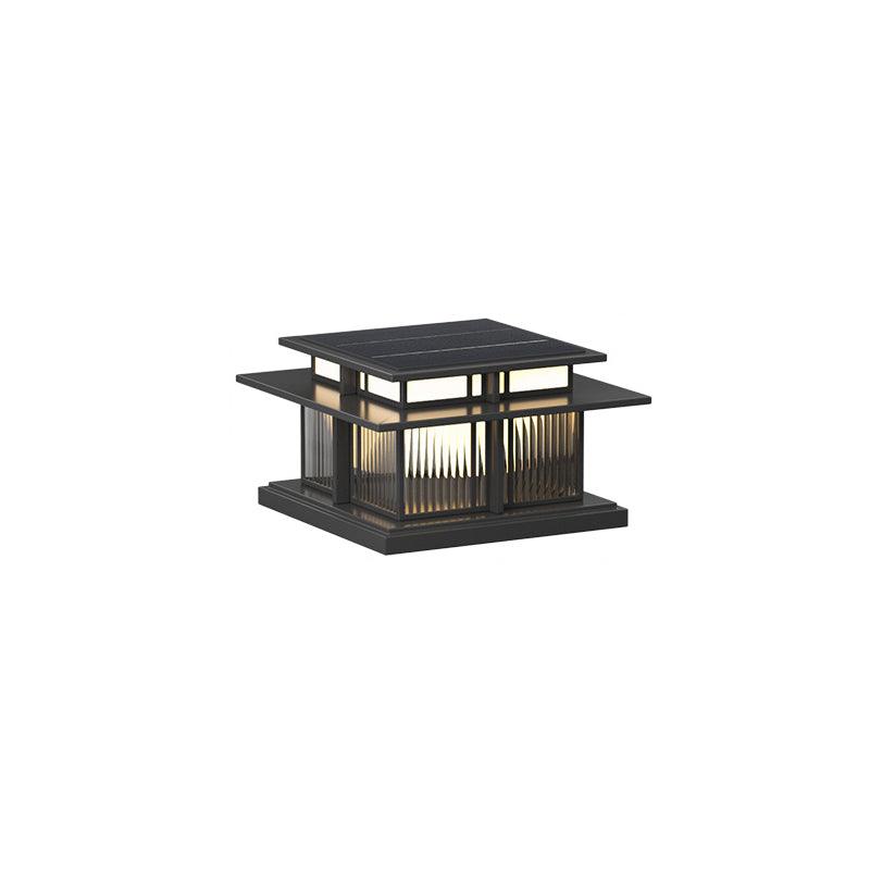 The Clérachic Ray pillar light angled low, ribbed glass catching the interior glow.
