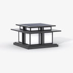 Clérachic Ray pillar light photographed straight on, crisp black frame and white panels.
