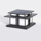 Clérachic Ray pillar light from a raised angle, the roof plate and panel filling the view.